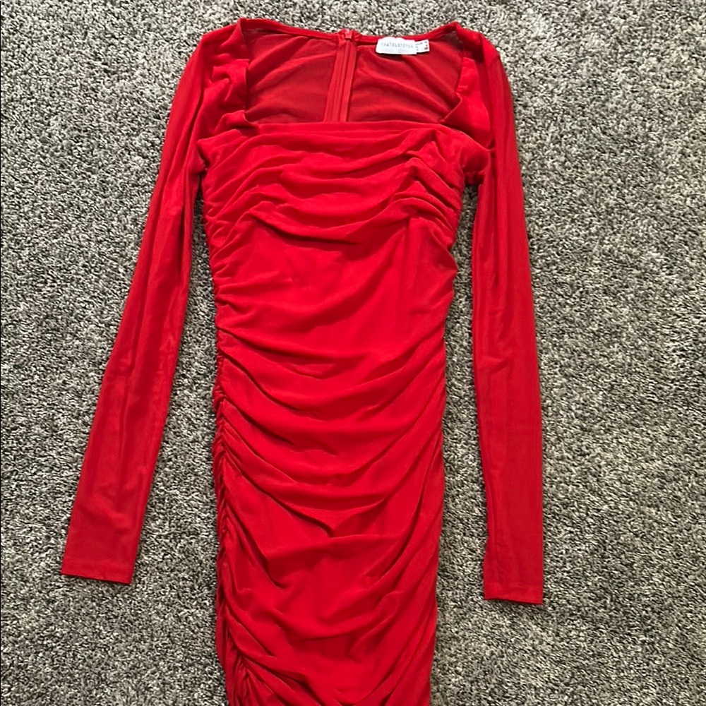 That’s So Fetch Red Long Sleeve Dress